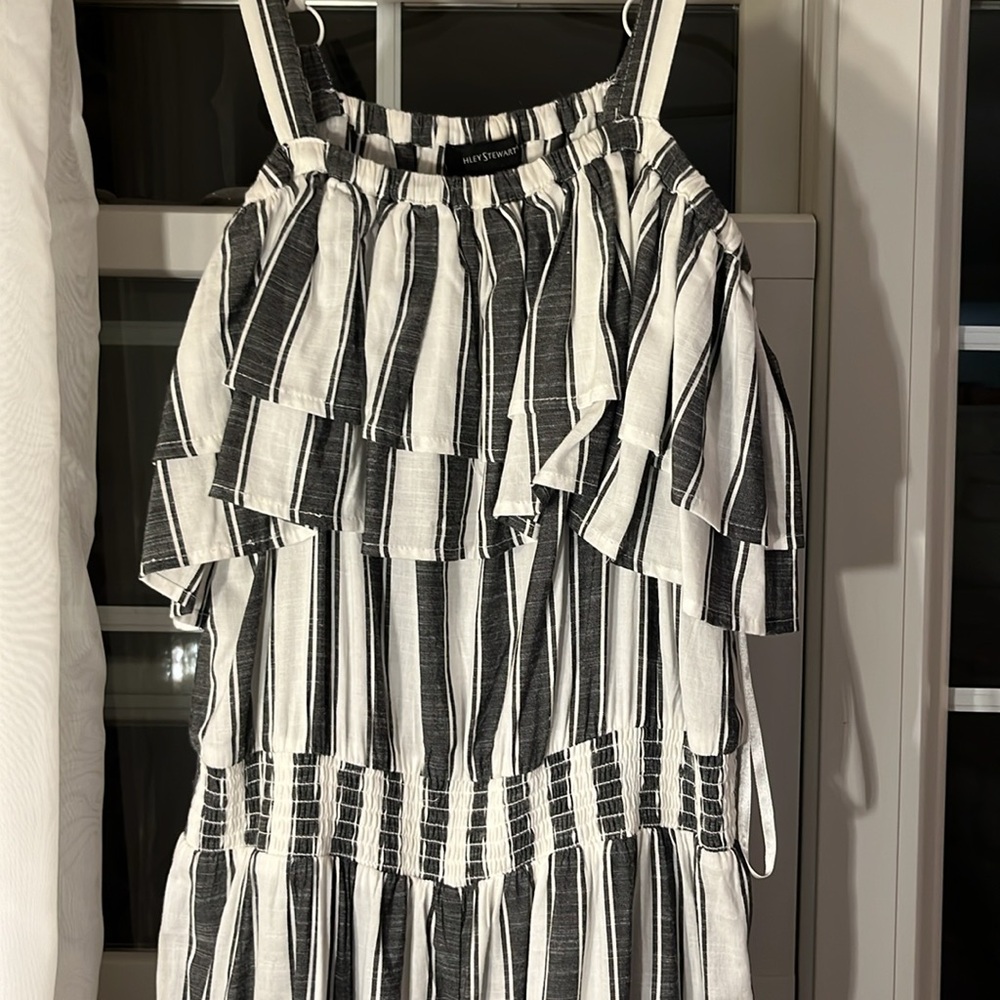 Ashley Stewart Black and White Striped Jumpsuit - Picture 3 of 6